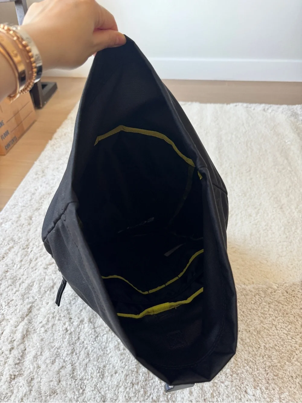 Timbuk2 Black Roll-Top Backpack with Front Zip Pocket